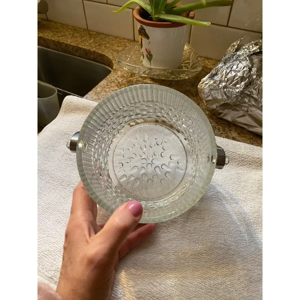 Vintage Teleflora France glass ice bucket